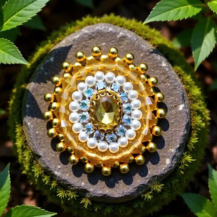Broschen & Nadeln: Luxus Royal Brosche | Handgemachte Brosche | Brautschmuck – Neu und originalverpackt aus Vals von ABA-Atelier 1