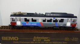 Hom -   "ASM" -  Aare Seeland Mobil    ABe 4/4  525 (OVP)