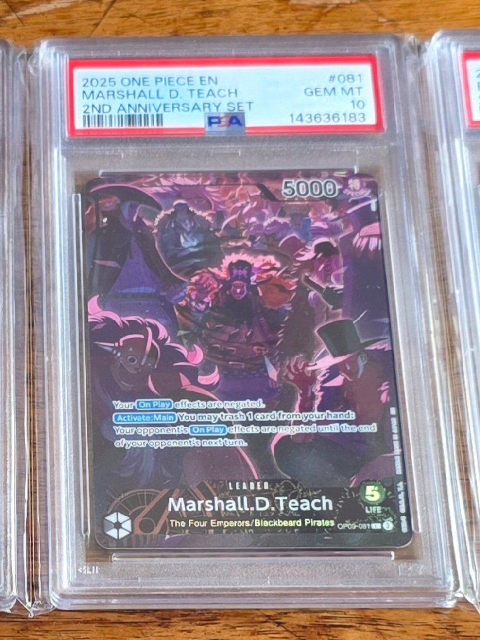 Bandai Carte collezionabili: One Piece - 2nd Anniversary Set English PSA 10 Sequential – Nuovo (secondo la descrizione) da Bern venduto da HotOden 3