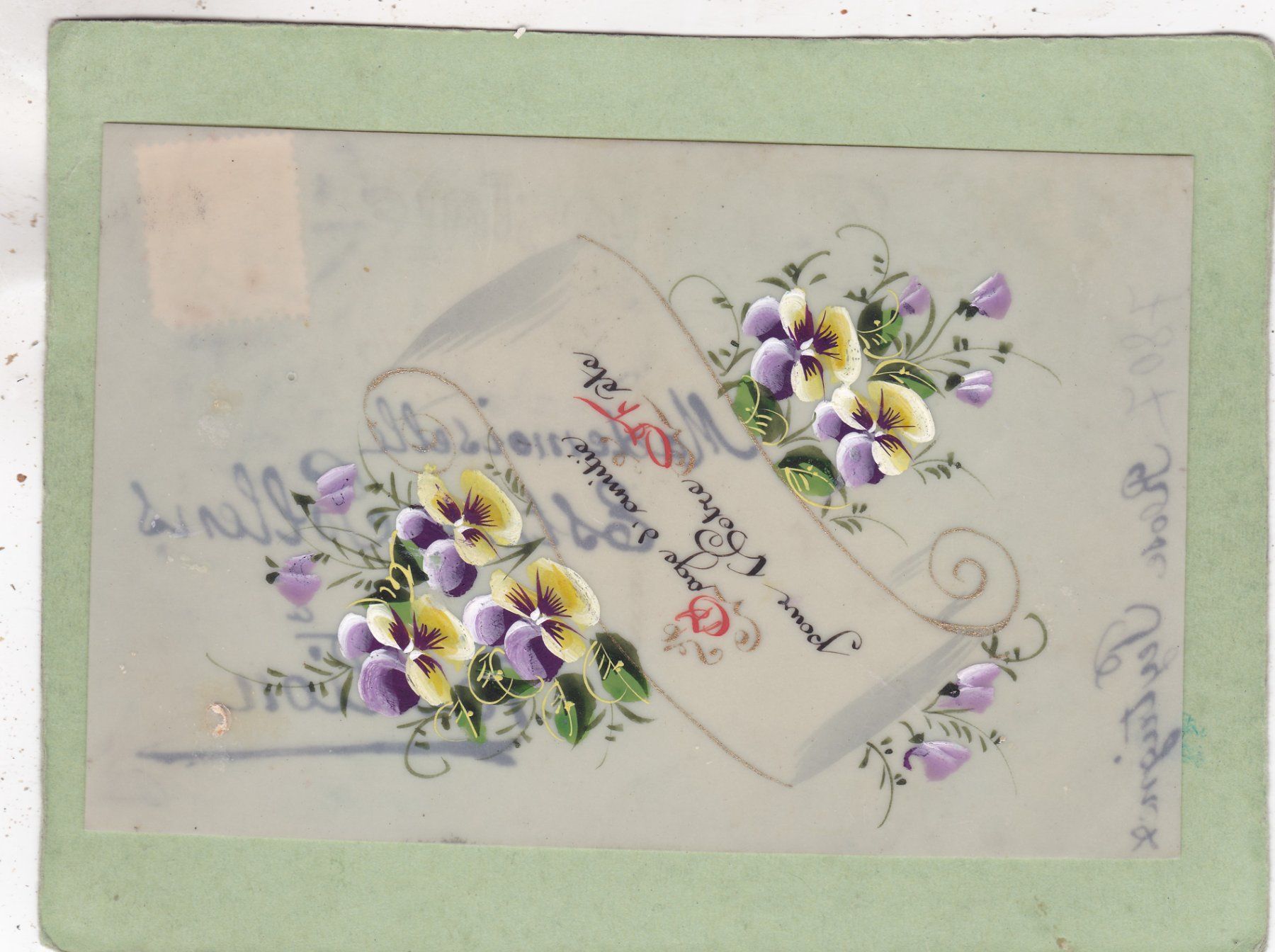 Ansichtskarten: Kitsch Blumen durchsichtig 1910 – Defekt aus Herisau von Lisegrat2008