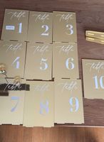 Tisch Nummern Gold 1-10 Neu