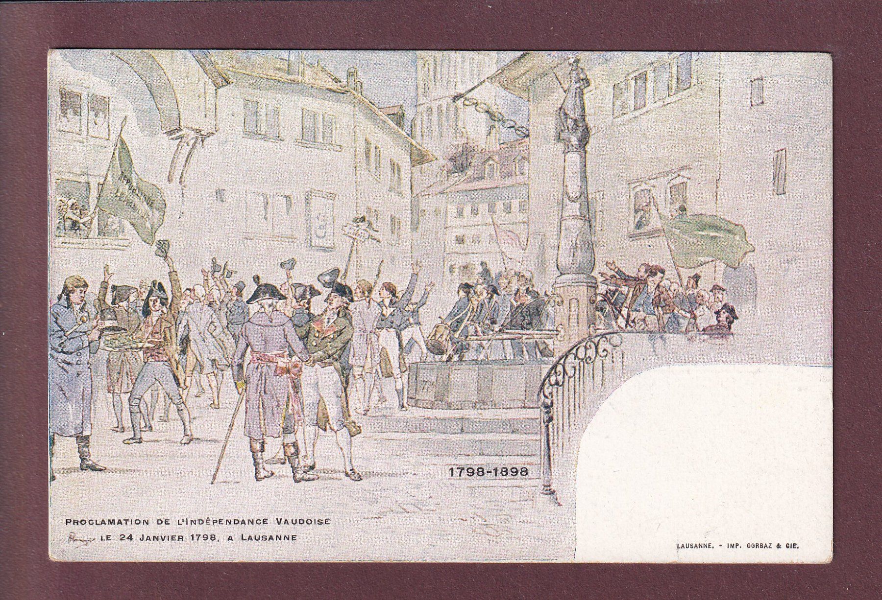 Cartoline postali: CANTON DE VAUD - Centenaire de l'indépendance – Usato da Pully venduto da nicecards