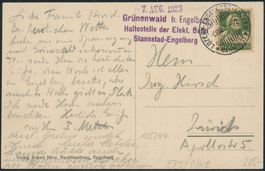 OWE Grünenwald - Engelberg - Bahnstempel StEB - Kutsche