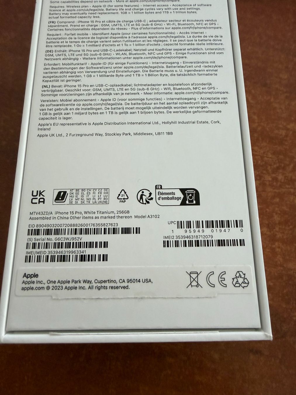 Apple Telefoni cellulari / Smartphones: iPhone 15 Pro, White Titanium, 256GB – Usato da Liestal venduto da ripi1 6