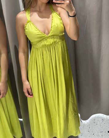 Zara Vestito giallo estivo lungo S