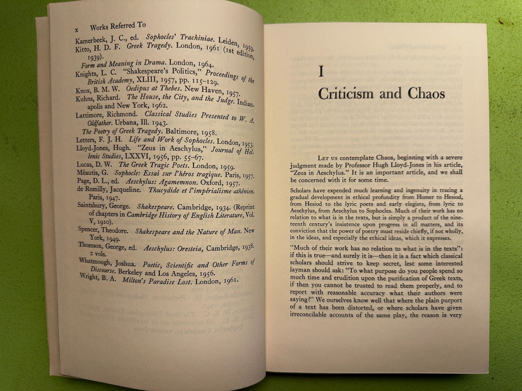 Libri: H.D.F. Kitto: Poiesis. Structure and Thought. 1966 – Usato da Zürich venduto da allp 6