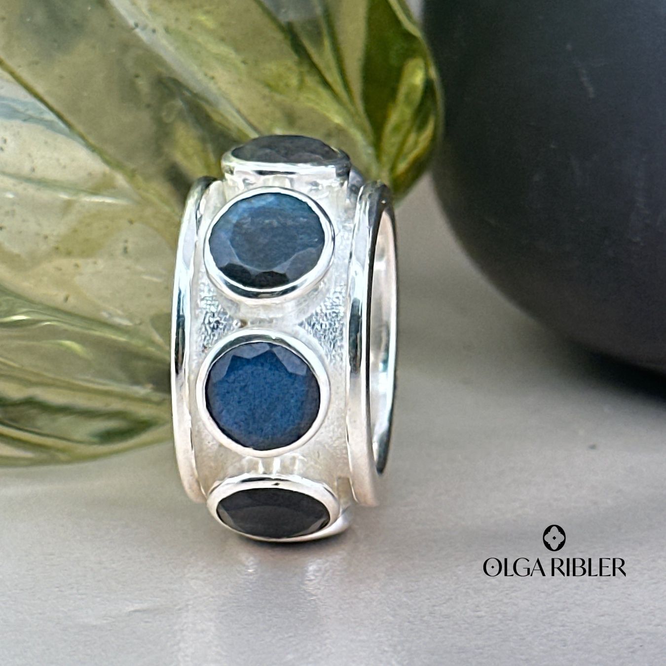 Olga Ribler Anelli: Labradorit Ring Sterling Silber  Ringgrösse 55 – Nuovo (secondo la descrizione) da Luzern venduto da byolgaribleroutlet 1