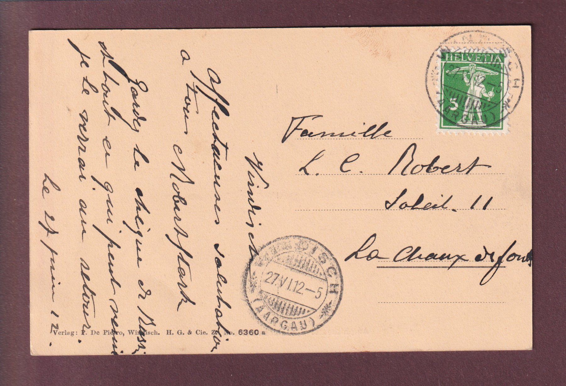 Ansichtskarten: VINDONISSA bei Brugg - 1912 – Gebraucht aus Pully von nicecards 1