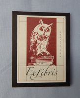 Exlibris, Eule - Packung mit 10 Stück, gummiert