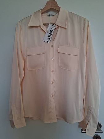 Chemise blanc cassé à manches longues, Taille L