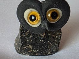Eule Figur Naturstein Handgemacht siehe Foto
