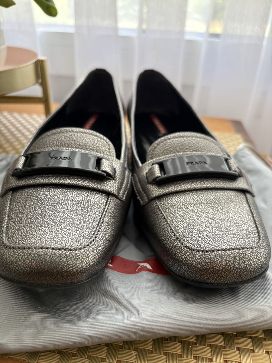 Prada Scarpe da donna: Mocassini PRADA donna argento taglia 37.5 – Usato da S. Antonino venduto da LIKA91 3