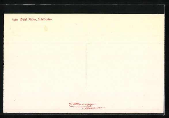 Cartoline postali: AK Adelboden, Hotel Adler – Usato da Berlin venduto da bartko-reher 1