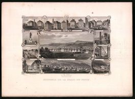 Stahlstich La Chaux de Fonds, Rue du Ver