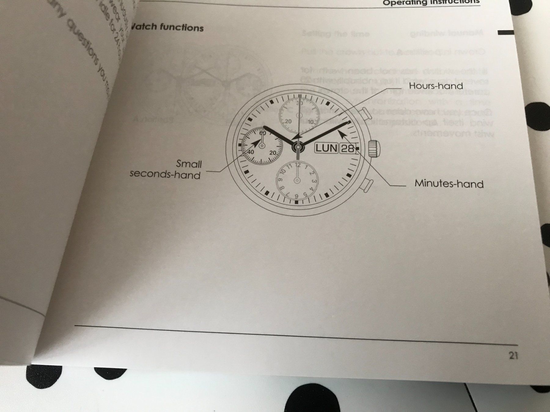 Documenti: EBEL - AUTOMATIC CHRONOGRAPH - OPERATING INSTRUCTIONS – Usato da Epalinges venduto da watchforyou 6