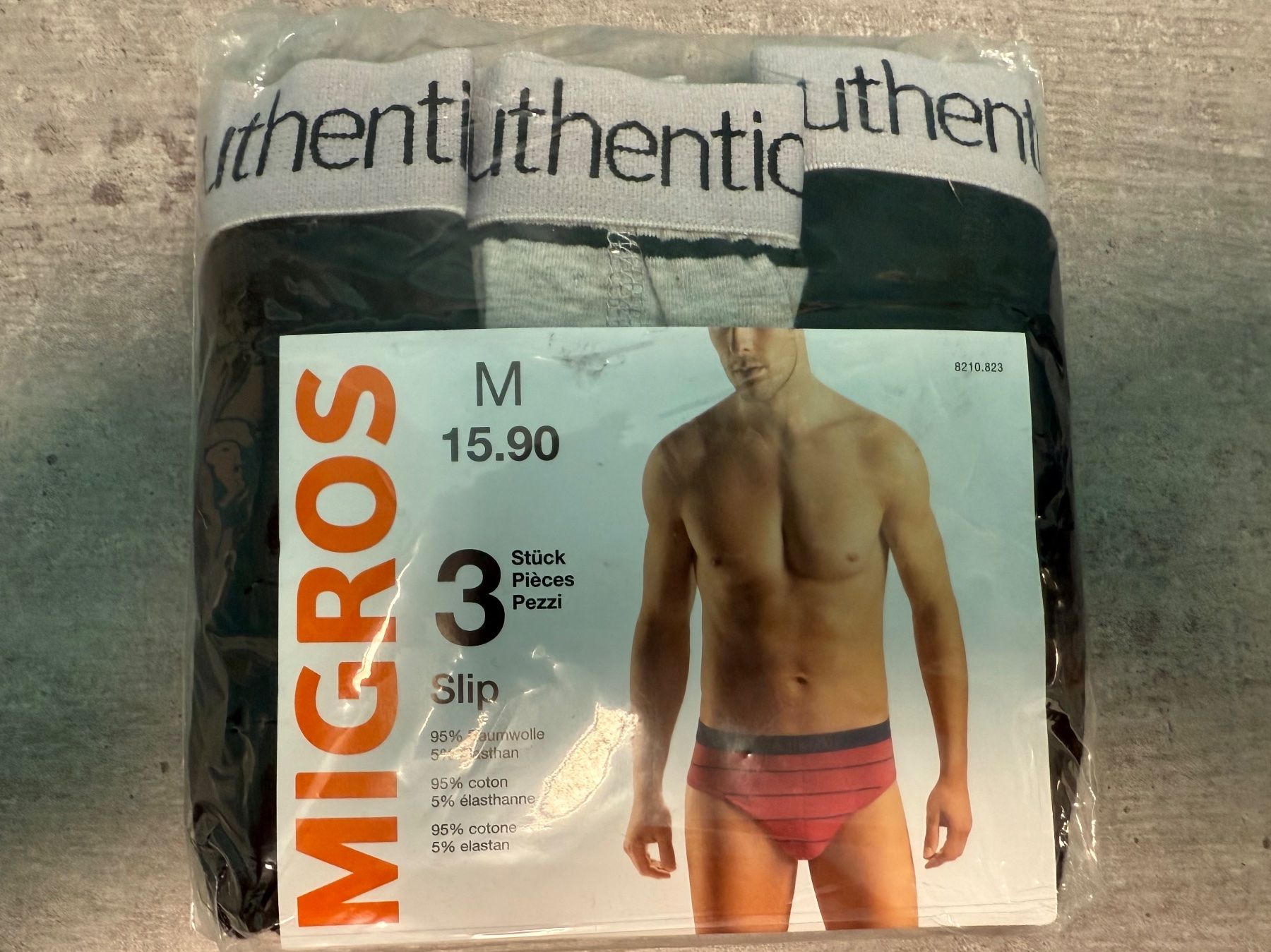 Migros Biancheria intima: Migros Herren Slips, Grösse M, 3er Pack, Neu & Original – Nuovo e nell'imballaggio originale da Fislisbach venduto da mary2008