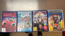4 DVD Hotel Transsilvanien 1+2, Vaiana Wolkig 2