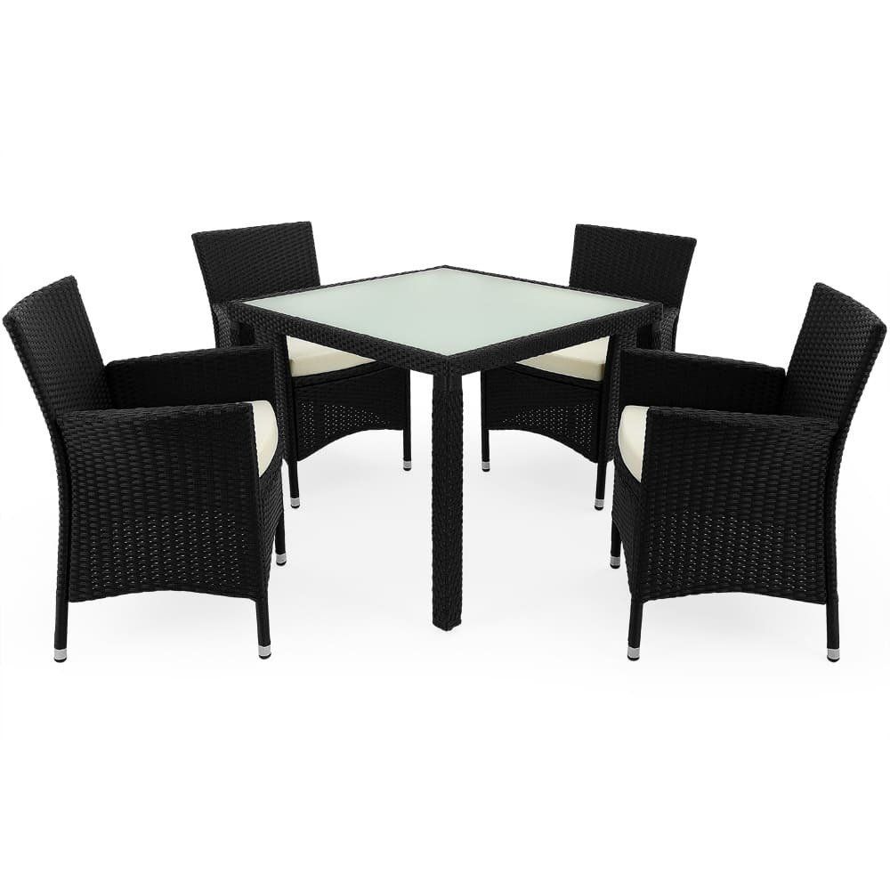 Set de table et chaises: Polyrattan Sitzgruppe 5 teilig – Neuf avec emballage d'origine à Winterthur par aredo