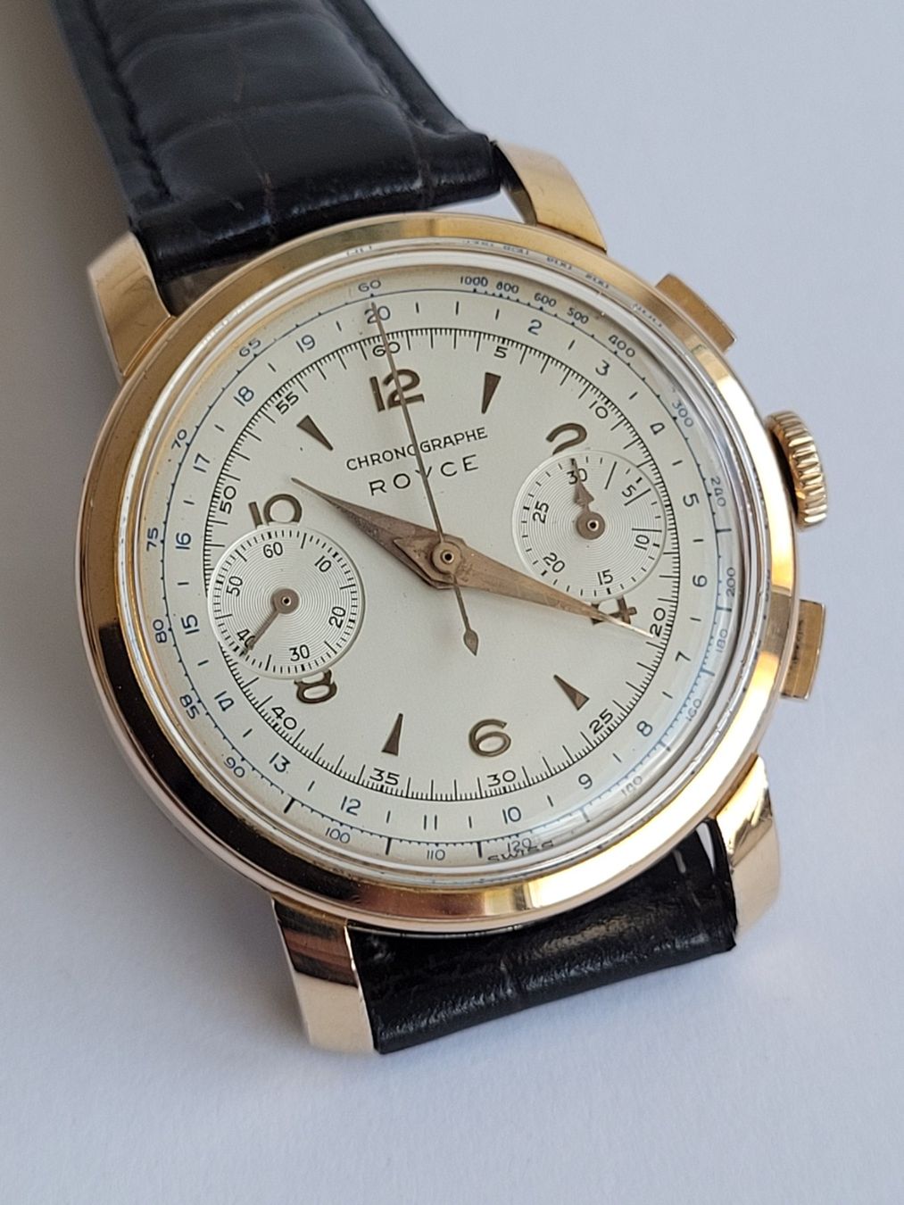 Orologi: ROYCE CHRONOGRAPHE mit Landeron Chronowerk ca. 70-jährig – Usato da Baar venduto da VroniM 8