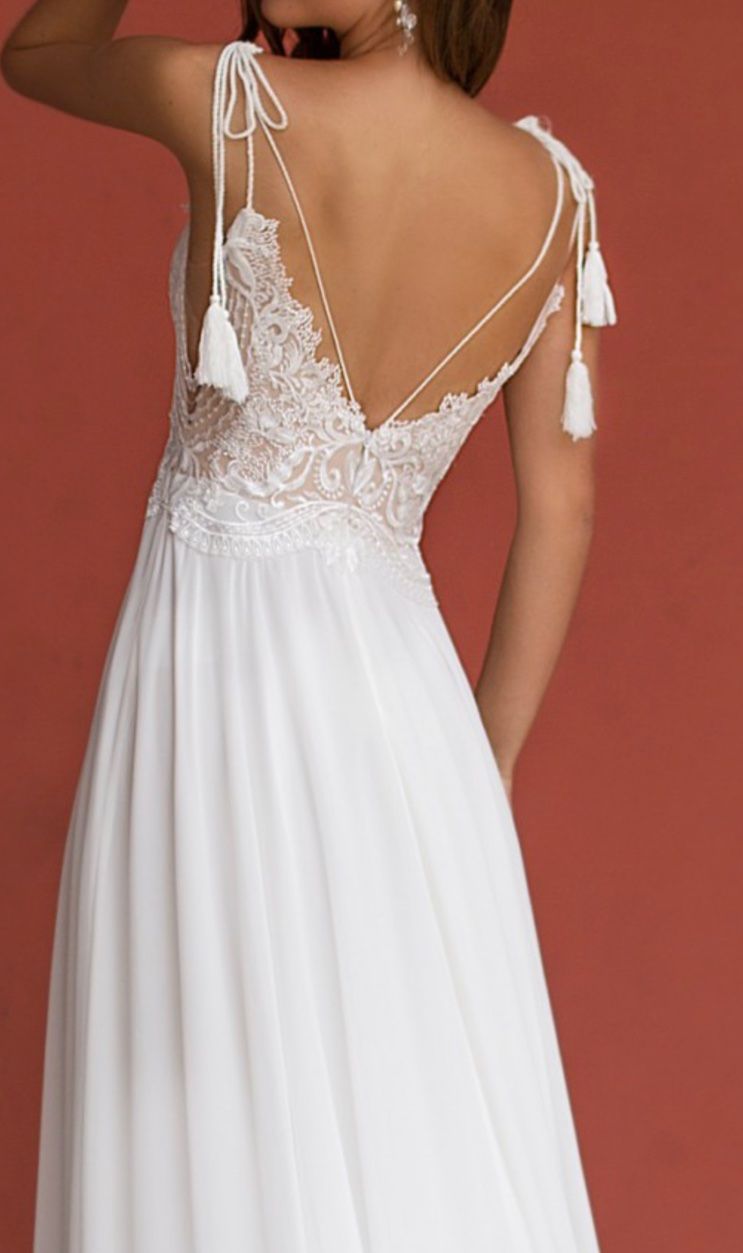 Vestiti: Wunderschönes Boho Hochzeitskleid von Monica Loretti – Usato da Naters venduto da Bena2 1