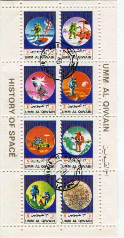 Tutti i francobolli: Block "Apollo 11- 17". Umm al-Qaiwain – Nuovo e nell'imballaggio originale da Basel venduto da Butsch5