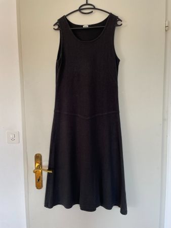 HESSNATUR grauschwarzes Kleid ärmellos