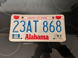 🇺🇸 USA Auto Nummernschild Alabama - Heart of Dixie 🇺🇸