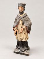 Antike Holzfigur Heiliger, Handgeschnitzt, Rarität