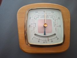 Barometer mit Thermometer Holzgehäuse funktionstüchtig
