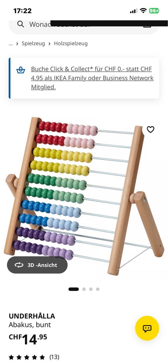 Ikea Giocattoli: Ikea Zählrahmen – Nuovo (secondo la descrizione) da Amriswil venduto da einkaufverkauf