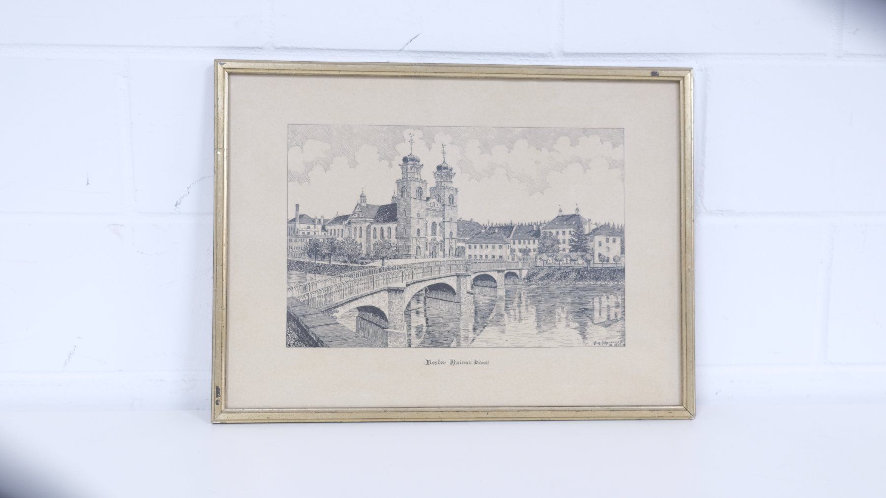 Gravures: August Scheuermeyer Kloster Rheinau Grafik - 1933 – D'occasion à Volketswil par brockipfannenstil 1