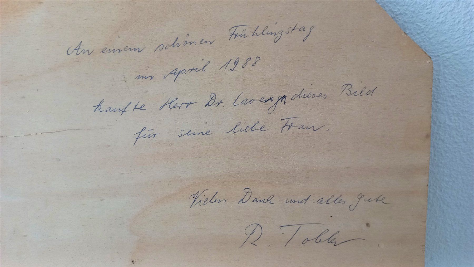 Gemälde: Rudolf Tobler Originalgemälde, handsigniert mit Widmung, 87 – Gebraucht aus Bévilard von Orscha 3