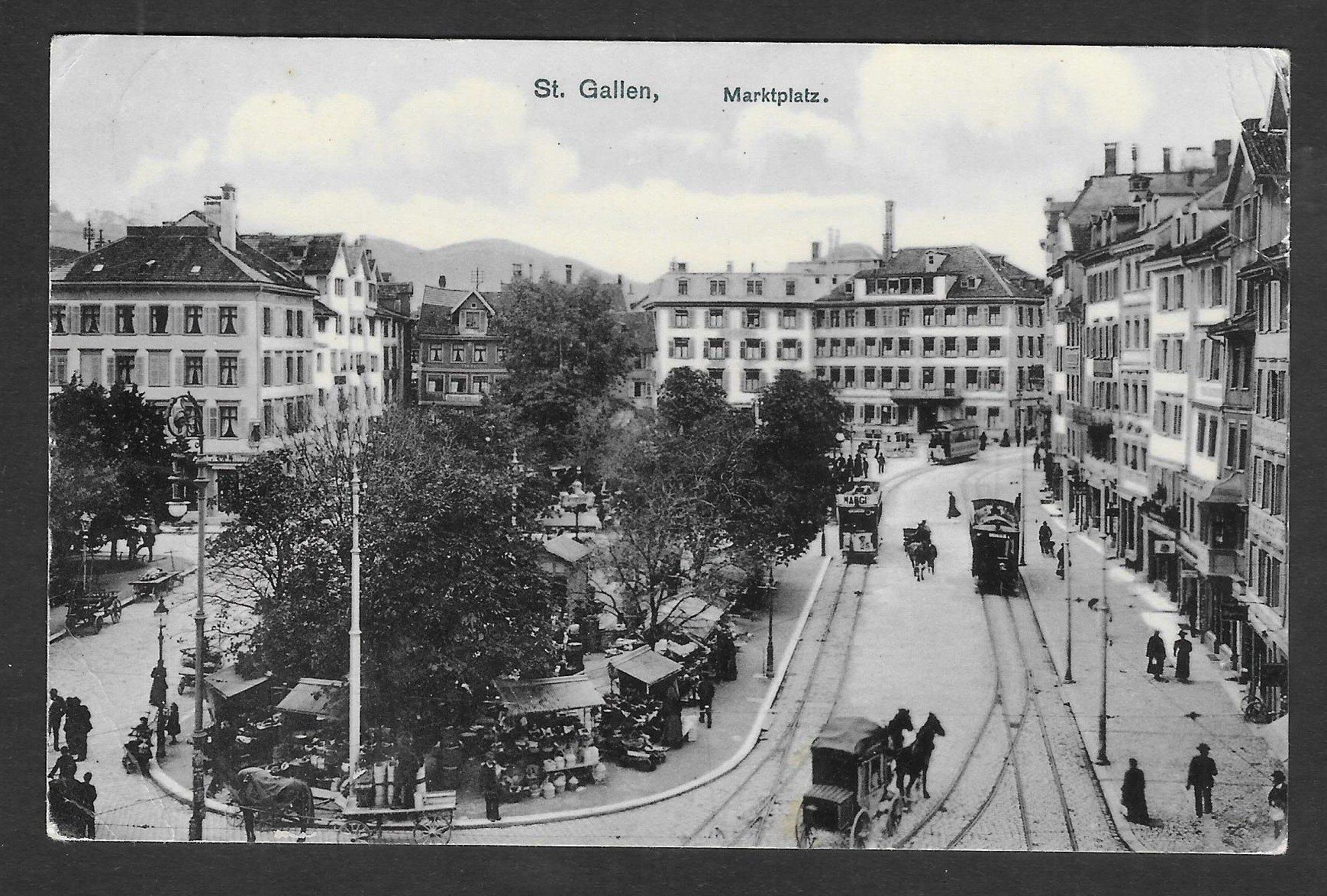 Cartoline postali: St. Gallen Marktplatz – Usato da Olten venduto da clotaldi