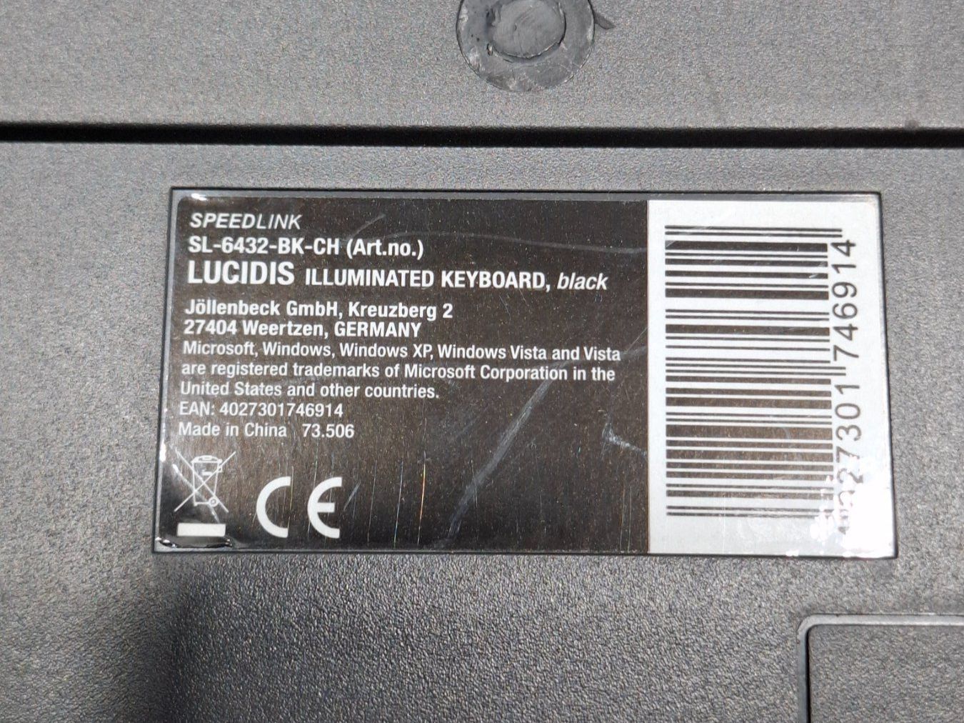 Tastiere: Clavier Speedlink LUCIDIS, rétroéclairé, noir, USB – Usato da Villars-Ste-Croix venduto da pau_8fls 2