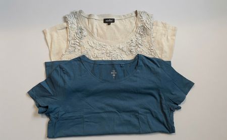 2 Damen Shirts Oberteile Gr. L, Baumwolle, bequem
