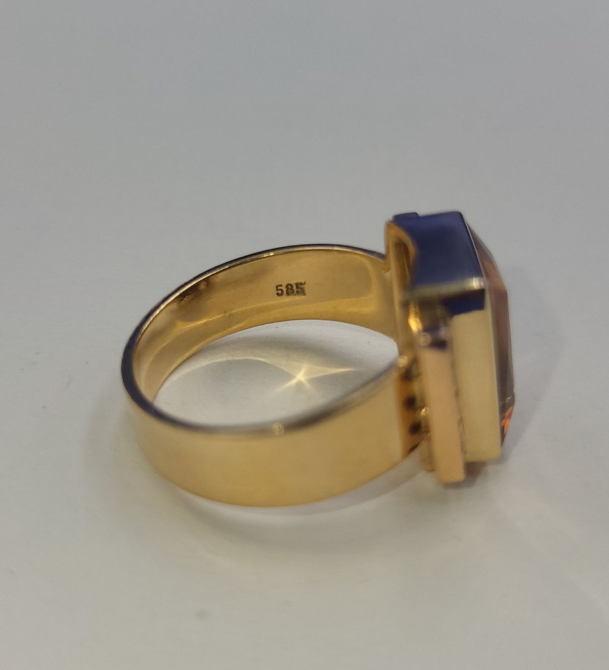 Anelli: Massiv 585 Gold Ring Mit Diamanten und Citrin – Usato da Wald ZH venduto da Aniade 4