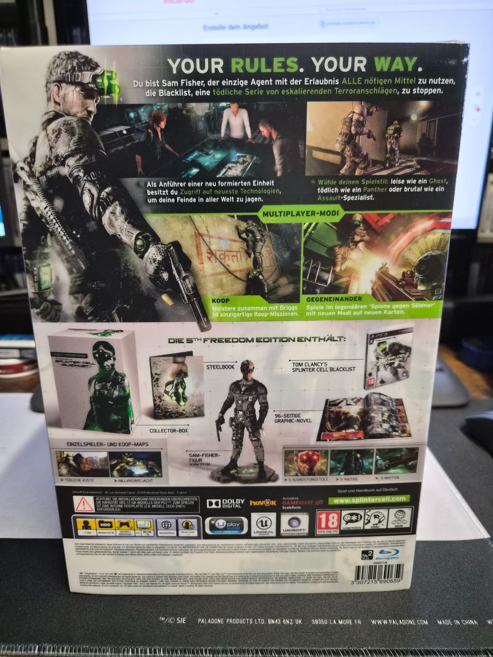 Sony Spiele: Splinter Cell Blacklist 5th Freedom Edition PS3 NEU – Neu und originalverpackt aus Zürich von Joselito0 1