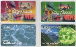 City Access, Via Calling + Evergreen Prepaid Telefonkarten