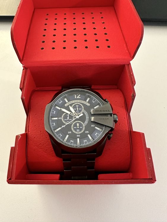 Diesel Herrenuhr Chronograph Edelstahl DZ-4329 Top Zustand 2