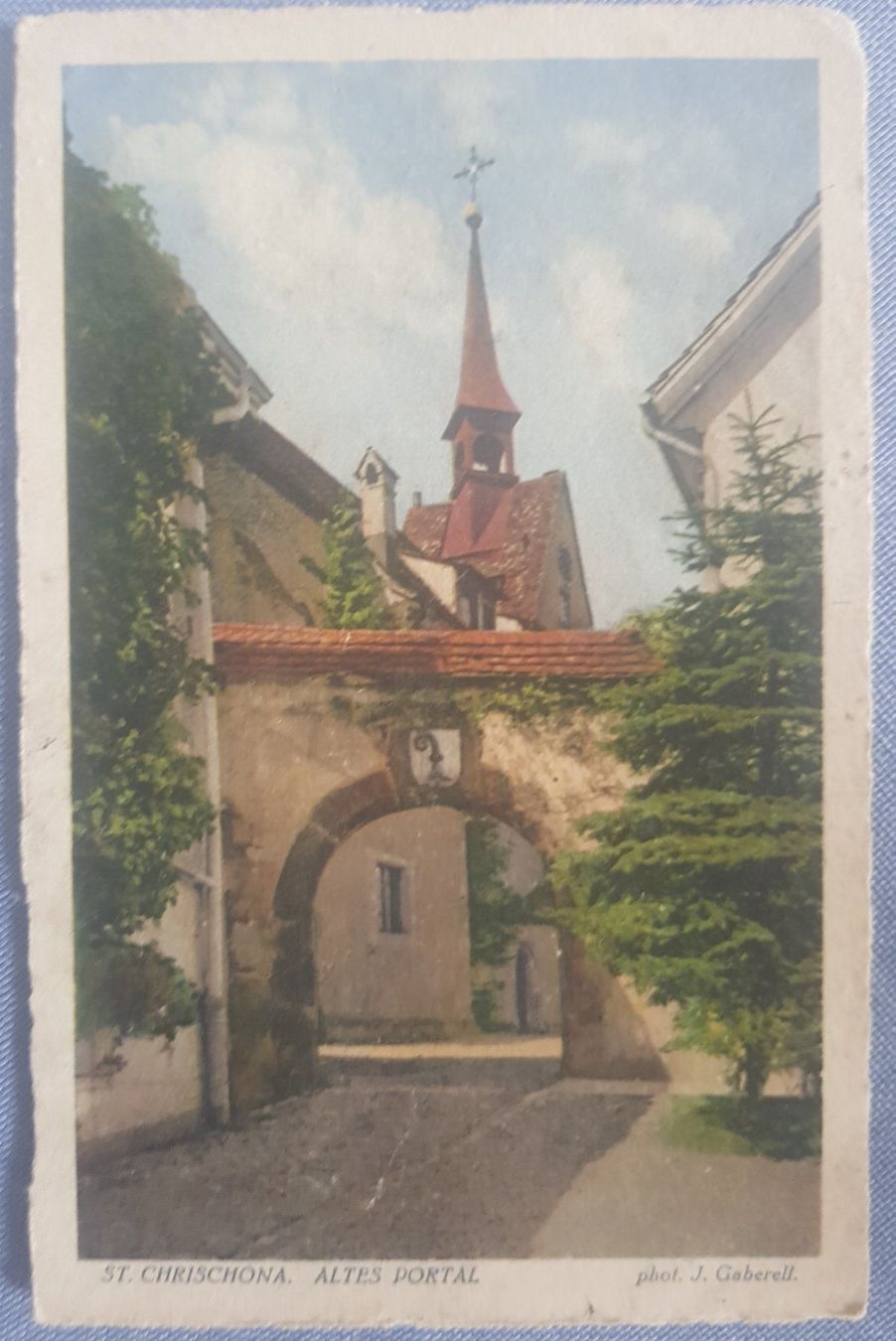 Cartoline postali: St. Chrischona. Altes Portal. – Usato da Melchnau venduto da Fishel