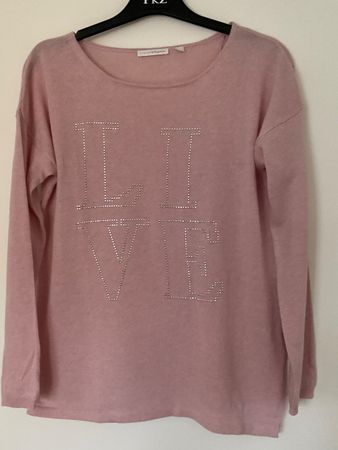 Merino mit Kaschmir oversize Pullover Gr M hellrosa