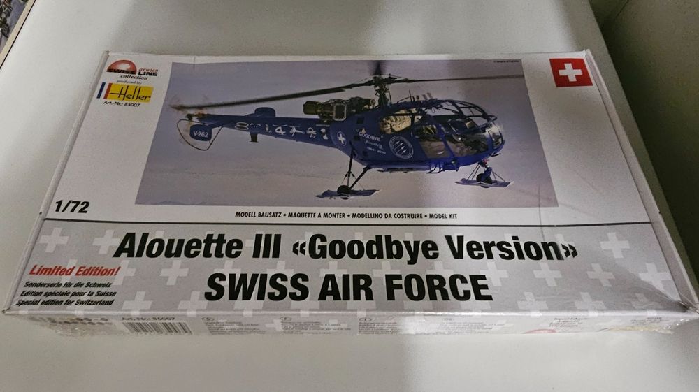 Heller 80286 - Maqueta De Aeronave Aerospatiale SA 316 Alouette III Gendarmería - Escala 1/72 - Importado De