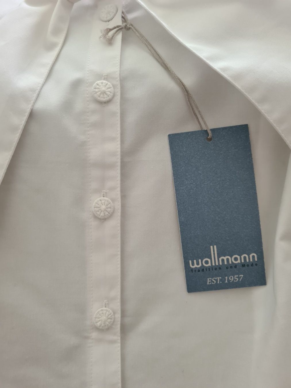 Camicette: Wallmann Baumwoll-Bluse FABRIKNEU! Gr. 44 – Nuovo e nell'imballaggio originale da Bern venduto da melomanie 2