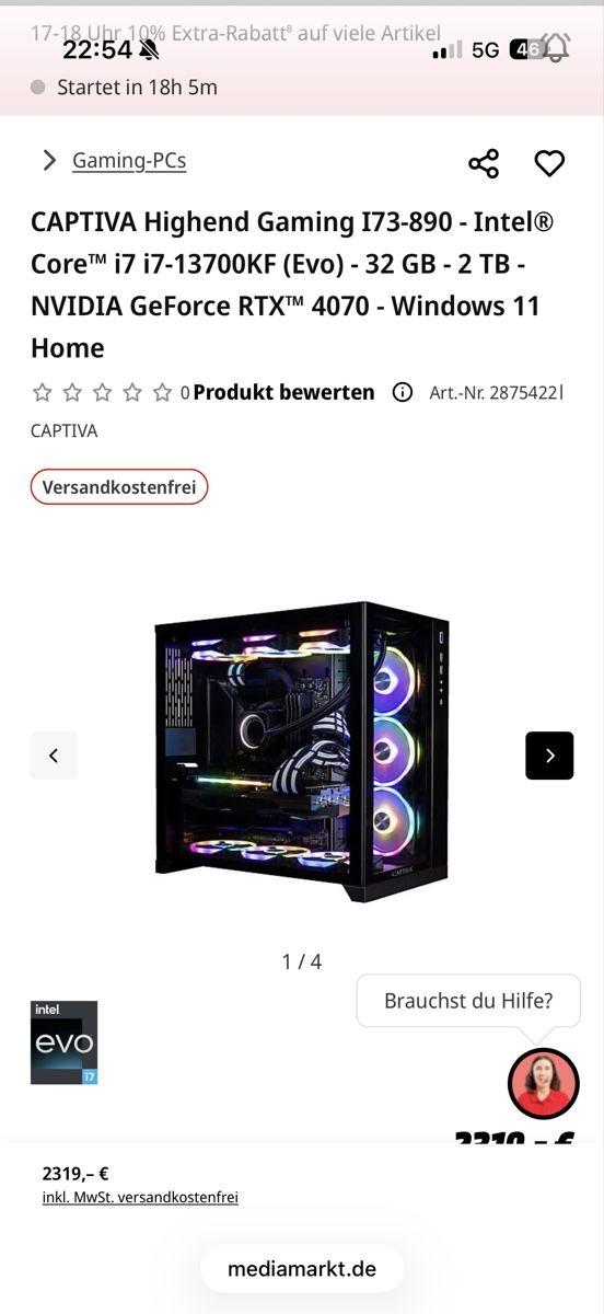 PCs: Gaming PC (Ganzes Set) – Neu (gemäss Beschreibung) aus Schönenwerd von Ale46. 5