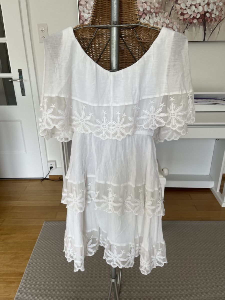H&M Vestiti: Kleid, Weiss mit Spitze, 36, H&M – Usato da Solothurn venduto da Bobesch08 5