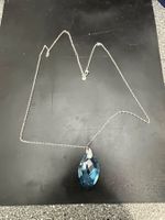 Swarovski Kristall Halskette Aquamarin neu