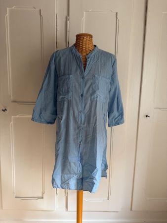 Blusenkleid hellblau locker S