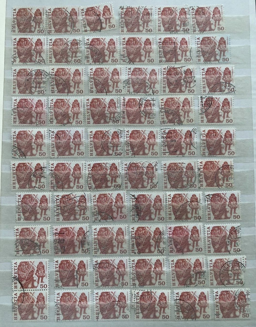 Tutti i francobolli: Nr.599 mit Stempel 60 Stück – Usato da Aarau venduto da Billa007