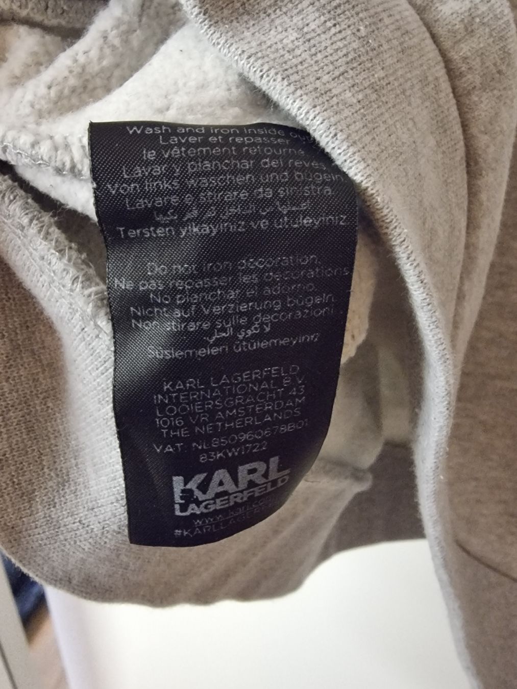 Karl Lagerfeld Maglioni & Felpe: Karl Lagerfeld Sweatshirt Gray Silver Logo Size L – Usato da Zürich venduto da cweber 4