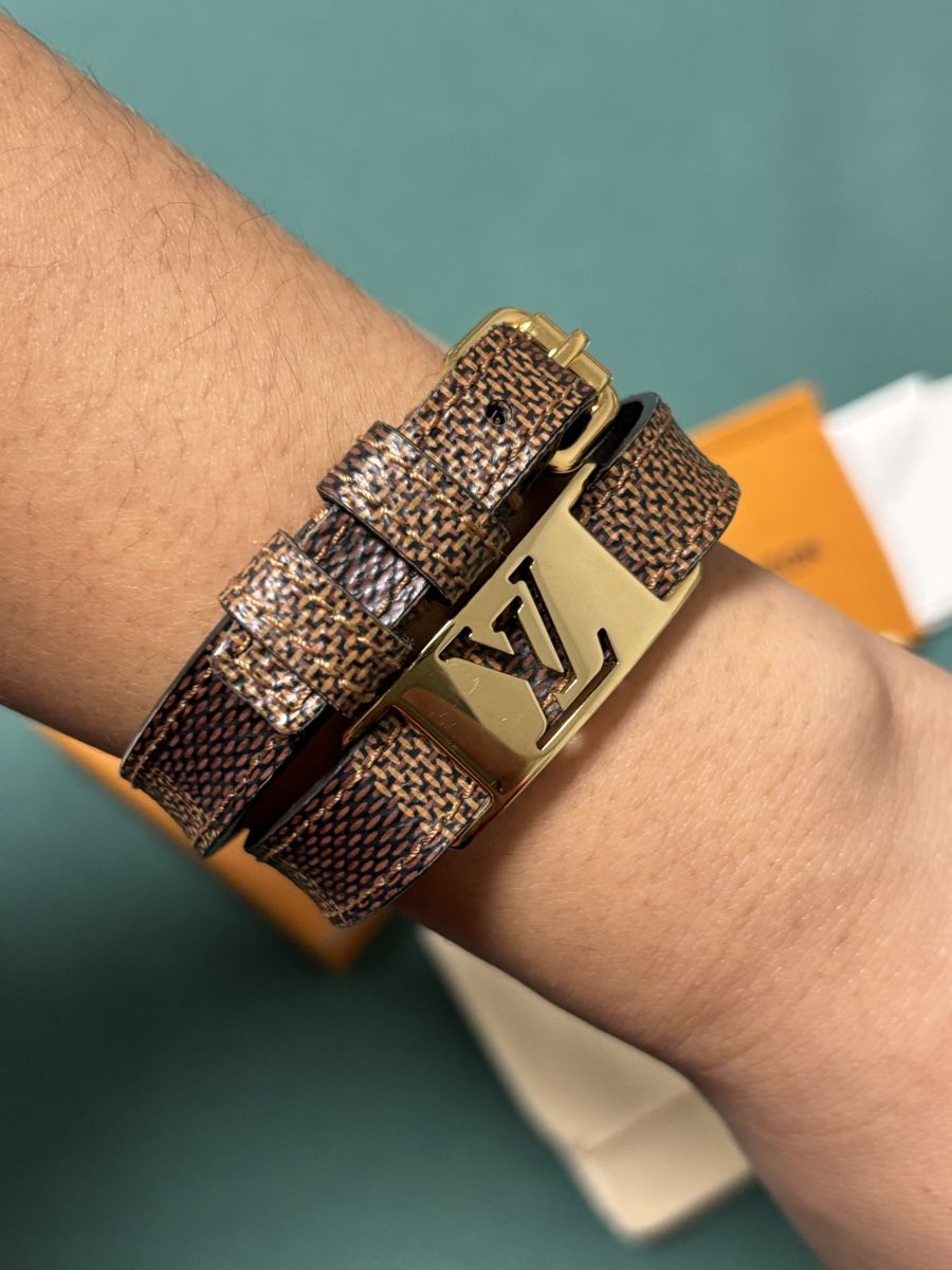 Louis Vuitton Armbänder & -reifen: Louis Vuitton Damier Ebene Sign It Double Wrap Armband – Neu (gemäss Beschreibung) aus Zollikerberg von Jvac 2